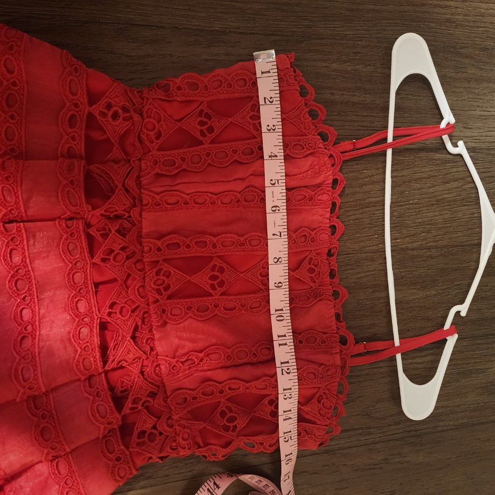 Tuckernuck- Hyacinth House Red Lace Midi Dress NWOT Small - Picture 3 of 7